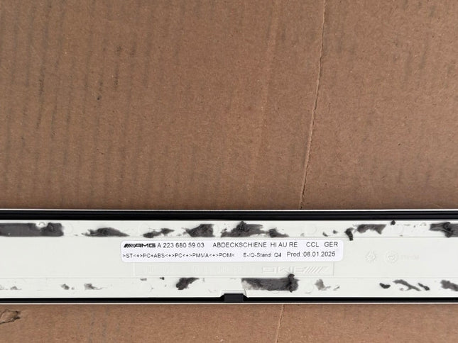 OEM MERCEDES AMG S63 W223 REAR RIGHT DOOR SILL COVER RAIL TRIM A2236805903 2021-2026