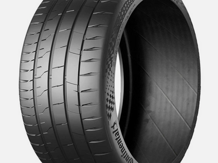 Goodyear tire with tread pattern and branding on a white background