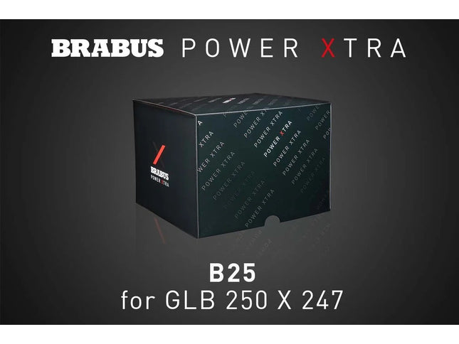 Brabus Power Xtra packaging box on a dark background