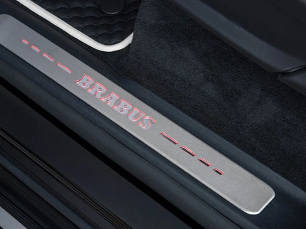 Brabus door sill plate on a vehicle door