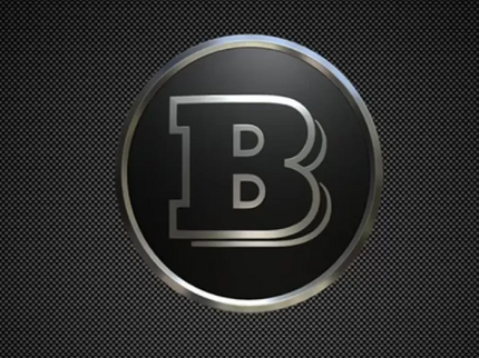 Logo with a stylized 'B' on a dark background