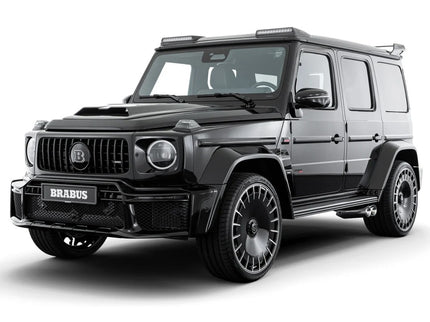 Black Brabus SUV on a white background