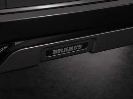 Brabus logo on a black vehicle component