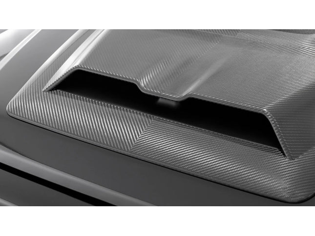 Carbon fiber car hood with a textured surface