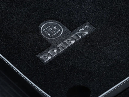 Brabus logo on a black surface
