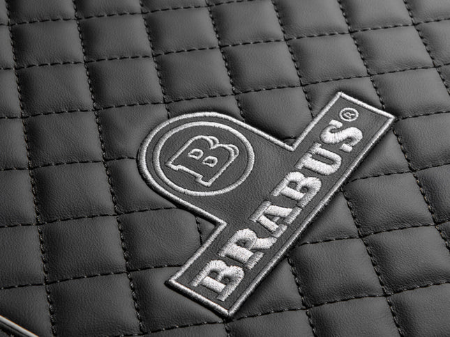 LEATHER FLOOR MATS BLACK-GREY QUILTED FOR W 463A – AMG G 63