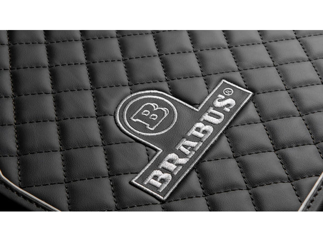 LEATHER FLOOR MATS BLACK-GREY QUILTED FOR for Mercedes – W 463A – AMG G 63 4x4²
