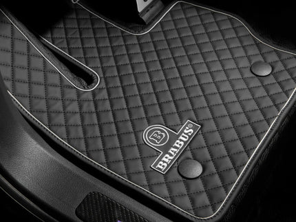 LEATHER FLOOR MATS BLACK-GREY QUILTED FOR W 465 – AMG G 63