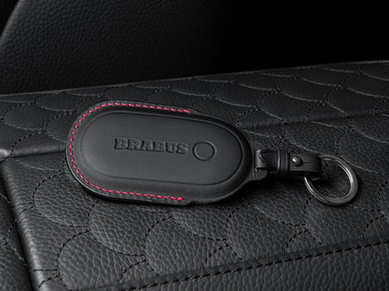 LEATHER KEY COVER BLACK-RED FOR W 223 - AMG LINE