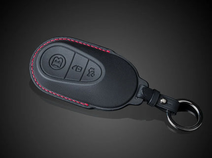 LEATHER KEY COVER BLACK-RED FOR W 223 - AMG LINE