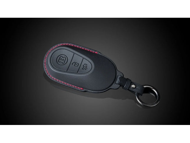 LEATHER KEY COVER BLACK-RED FOR W 223 - AMG LINE