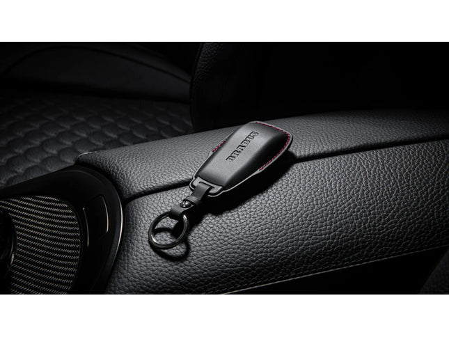 LEATHER KEY COVER BLACK-RED FOR W 463A – G 350 - G 500