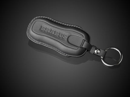 LEATHER KEY FOB BLACK FOR PORSCHE 911 TURBO