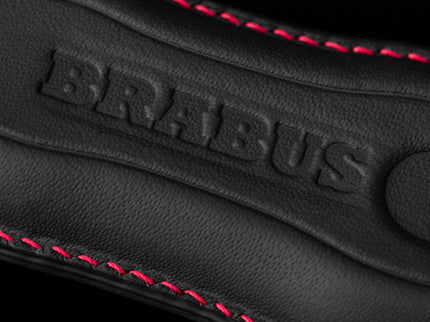 LEATHER KEY COVER BLACK-RED FOR PORSCHE 911 TURBO