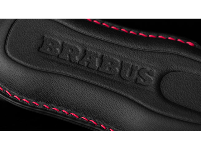 LEATHER KEY COVER BLACK-RED FOR PORSCHE 911 TURBO