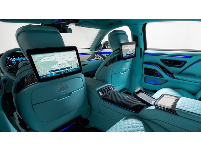 LEATHER SEAT BACK COVERS FRONT SEATS FOR W 223 - AMG LINE