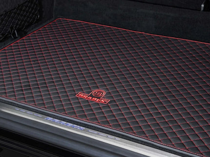 LEATHER TRUNK MAT BLACK-RED QUILTED FOR W 463A – AMG G 63