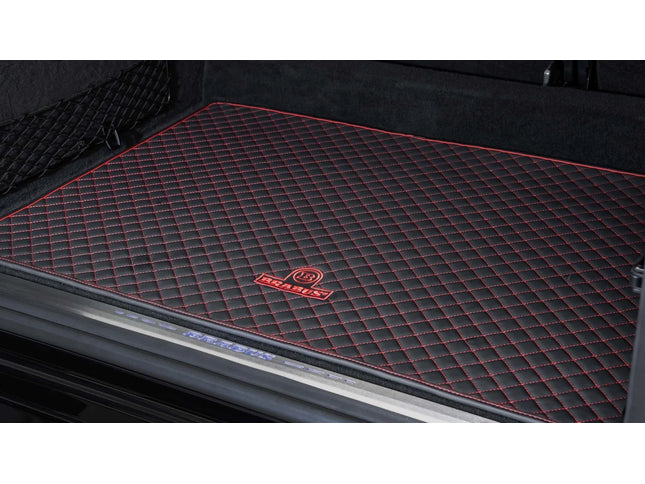 LEATHER TRUNK MAT BLACK-RED QUILTED FOR W 463A – G 350 - G 500