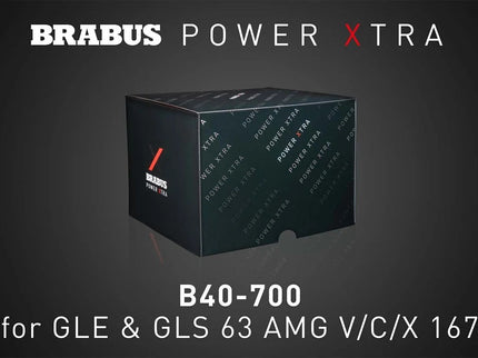 Brabus Power Xtra packaging box on a dark background