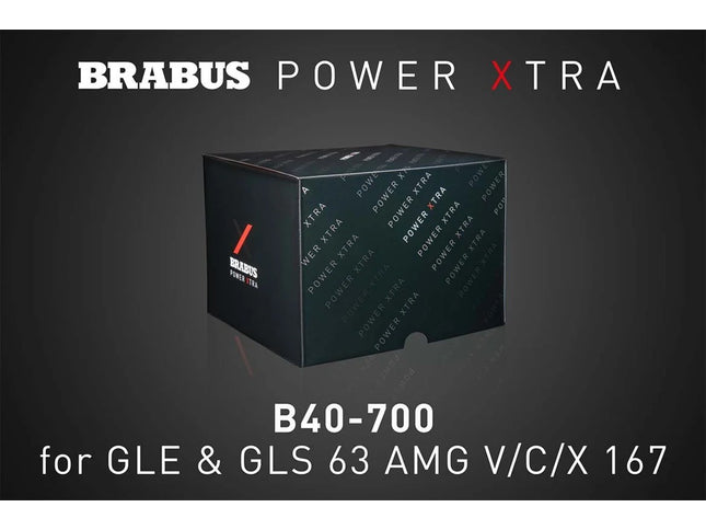 Brabus Power Xtra packaging box on a dark background