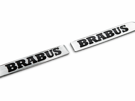 Two Brabus emblems on a white background