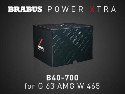 Brabus Power Xtra packaging box on a dark background